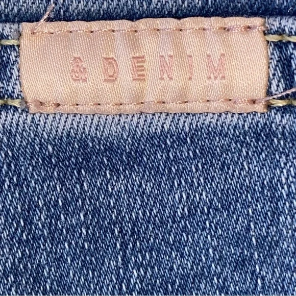 & Denim by H&M Womens 31 Lt Blue Skinny Jeans High Rise Distressed Ripped Denim - Picture 4 of 7